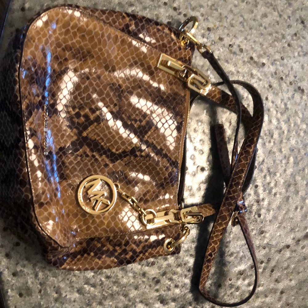 Michael Kors Snakeskin shoulder or handbag. New with Tags